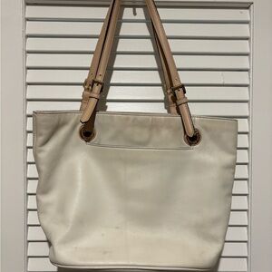Michael Kors Tan and Cream Tote Bag
